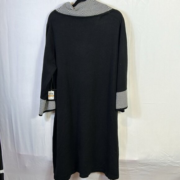 Jessica Howard Flared Sleeve Midi Dress Size 3X New Stretchy White Design Neck - Picture 6 of 8